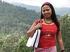 Gracey in the mountains of South India