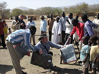 distributing blankets