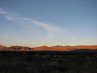 View larger image moonset at sunrise