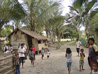 View larger image tribal village - house and people